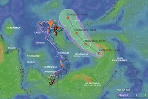 Áp thấp trên Biển Đông mạnh lên thành áp thấp nhiệt đới