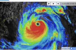 Siêu bão số 9 sẽ đi dọc vịnh Bắc Bộ, sau đó đổ bộ Quảng Ninh-Hưng Yên