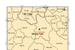 Quảng Ngãi xảy ra nhiều trận động đất