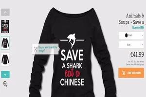 Trung Quốc giận dữ vì mẫu áo xúc phạm của công ty Đức