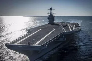 Siêu tàu sân bay Mỹ thử nghiệm lần đầu tiên trên biển