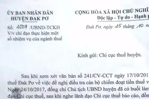 Cán bộ thuế nghi tham ô, không có mặt tại địa phương