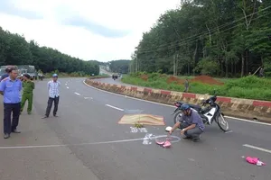 2 ông cháu ngã ra đường, bé 11 tuổi chết thảm 