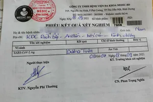 Dùng giấy xét nghiệm đã chỉnh sửa để thông chốt, bị xử lý sao?