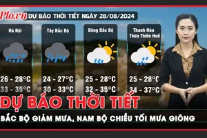 Dự báo thời tiết 28-8: Bắc Bộ giảm mưa, Nam Bộ và Tây Nguyên chiều tối mưa to đến rất to 