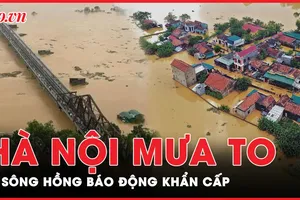 Hà Nội mưa trắng trời, lũ trên sông Hồng vượt ngưỡng báo động 2, cảnh báo khẩn cấp