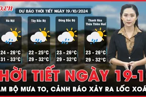 Thời tiết ngày 19-10: Nam Bộ mưa to đến rất to, cảnh báo xảy ra lốc xoáy