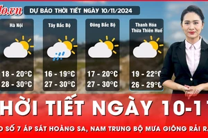 Dự báo thời tiết ngày 10-11: Bão số 7 áp sát Hoàng Sa, Nam Trung Bộ mưa giông rải rác