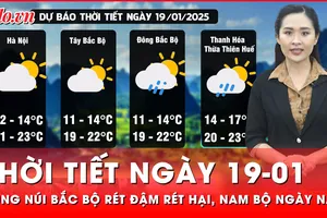 Thời tiết ngày 19-01: Vùng núi Bắc Bộ rét đậm rét hại, Nam Bộ ngày nắng