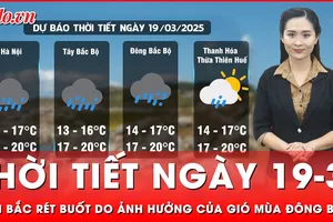 Dự báo thời tiết ngày 19-3: Miền Bắc rét buốt do ảnh hưởng của gió mùa Đông Bắc