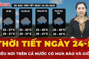 Dự báo thời tiết ngày 24-5: Miền Bắc mưa như trút nước, cảnh báo nguy cơ sạt lở đất và lũ quét