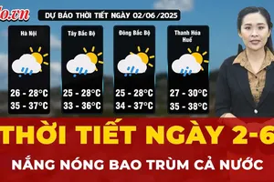 Dự báo thời tiết ngày 2-6: Hà Nội nóng như 'rang', Bắc Bộ và Trung Bộ nắng nóng kéo dài 