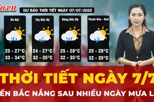 Dự báo thời tiết ngày 7-7: Miền Bắc ngày nắng, chiều tối và đêm có mưa