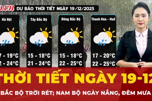 Dự báo thời tiết ngày 19-12: Bắc Bộ trời rét; Nam Bộ ngày nắng, đêm mưa 