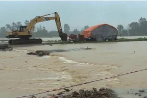 Hoa màu xứ Nghệ ngập trong lũ, giao thông ách tắc