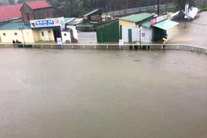 Đang mưa lớn ở Nghệ An, xuất hiện 'hố tử thần'