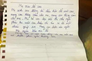 Mẹ bỏ rơi con cùng tờ giấy ghi dòng chữ 'mẹ ngàn lần xin lỗi'