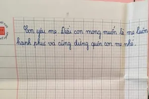 Rưng rưng lá thư nữ sinh lớp 5 gửi mẹ đi làm ở miền Nam 