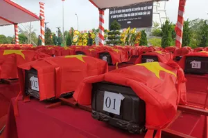 Lấy mẫu ADN, an táng 103 hài cốt liệt sĩ hy sinh tại Lào 