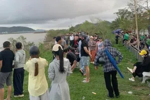 Vụ bố ôm 2 con nhảy cầu Bến Thủy: Tìm thấy thi thể 2 cháu bé trên sông Lam