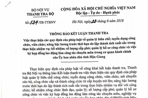  31 cán bộ ở Hậu Giang được bổ nhiệm thiếu chuẩn