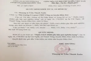 Khởi tố vụ án thiếu trách nhiệm làm lây lan dịch bệnh liên quan 1 bác sĩ 