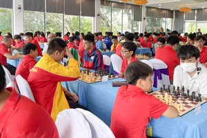 Trên 150 vận động viên, trong đó có đại kiện tướng quốc tế tham dự giải vô địch Cờ vua xuất sắc quốc gia 2023. Ảnh: MINH TRUNG