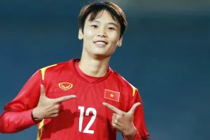 Phạm Hải Yến xếp thứ hai trong danh sách sáu cầu thủ nữ được AFC tôn vinh tại vòng loại Asian Cup. Ảnh: AFC