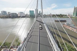 Các công trình xây dựng đô thị sẽ được Đội Quản lý trật tự xây dựng kiểm tra, giám sát. Trong ảnh: Công trình xây dựng cầu Thủ Thiêm 2. Ảnh: NGUYỆT NHI