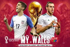 Đồng cân đồng lạng cặp đấu Mỹ - Xứ Wales ở bảng B.