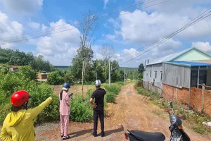 Đa số khách hàng là nhà đầu tư chỉ đi khảo sát thị trường, không mạnh tay gom đất như trước. Ảnh: LÊ ÁNH