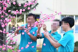 Các học viên ở Cơ sở cai nghiện Phước Bình, thuộc Sở LĐ-TB&XH TP.HCM đặt tại tỉnh Đồng Nai. Ảnh: H.LAN