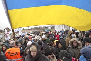 Cuộc xung đột Ukraine đã tạo ra dòng người tị nạn lớn nhất ở châu Âu kể từ Thế chiến II. Ảnh: AP