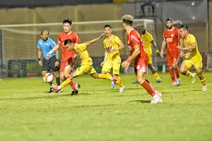 Thanh Hóa và Viettel trong trận chung kết và chủ nhà Thanh Hóa đã đăng quang Cúp Quốc gia trên sân nhà sau loạt luân lưu. Ảnh: HẢI THỊNH