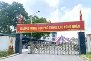 Trường THPT Lạc Long Quân (huyện Sóc Sơn, TP Hà Nội). Ảnh: MT