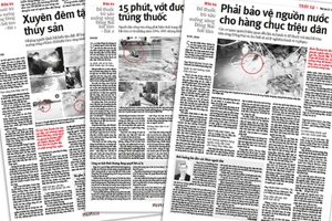 Loạt bài điều tra “Đổ thuốc trừ sâu xuống sông Đồng Nai bắt tôm” do PV Pháp Luật TP.HCM thực hiện.