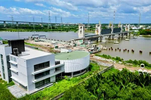 Dự án ngăn triều 10.000 tỉ đồng, một trong những dự án BT vướng mắc nhiều năm nay ở TP.HCM. Ảnh: LÊ THOA