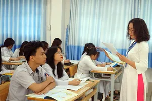 Một tiết học của cô trò Trường THPT Phước Long, TP Thủ Đức.