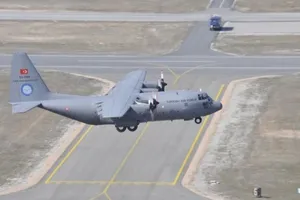 Ảnh chụp máy bay C-130 của Thổ Nhĩ Kỳ tại sân bay Ankara hồi tháng 12-2020. Ảnh: DAILY SABAH