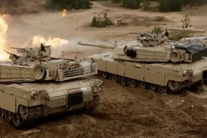 Xe tăng M1 Abrams của Mỹ trong một cuộc tập trận. Ảnh: REUTERS