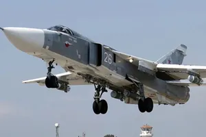 Cường kích ném bom Su-24 Nga rơi khi đang huấn luyện