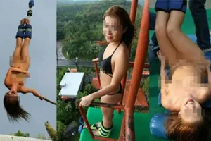 Truy tìm người phụ nữ khỏa thân nhảy 'cảm giác mạnh'