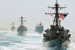 Hải quân Mỹ ở biển Đông. Ảnh: US NAVY