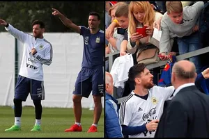 Messi gây náo loạn thị trấn ở Nga