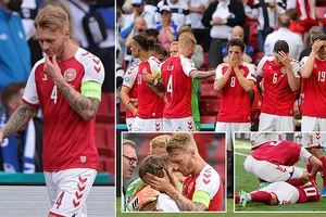 Cảm động đội trưởng Kjaer và đồng đội Đan Mạch chiến đấu vì Eriksen