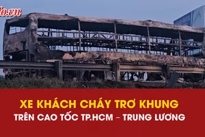 cháy, xe khách giường nằm, cao tốc TP.HCM – Trung Lương
