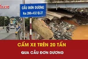 Đơn Dương, sạt lở, cấm xe
