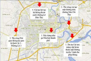Thảm bê tông dày gần nửa mét chống lún ở Đại lộ Đông - Tây