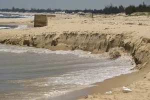 Quảng Bình: Sạt lở bờ biển nghiêm trọng