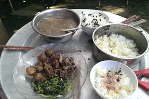 Chùm ảnh: Sống bên bãi rác chờ thị xã bồi thường